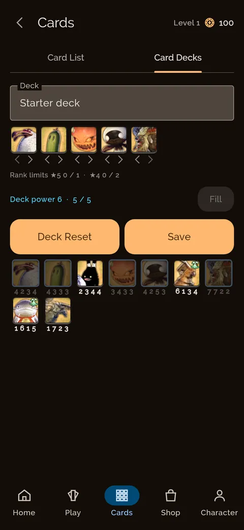 L’éditeur de deck